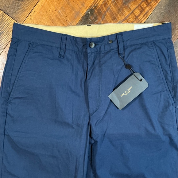 rag & bone Fit 2 Flyweight Chino Pants Dark Navy Slim Fit Men’s Size 34 NWT - Picture 5 of 14